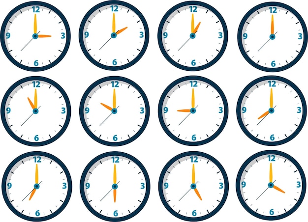 Minimalist Round Clock Face Design Collection