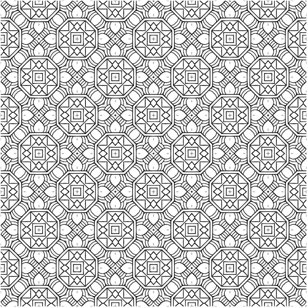 Minimalist seamless pattern batik motif style