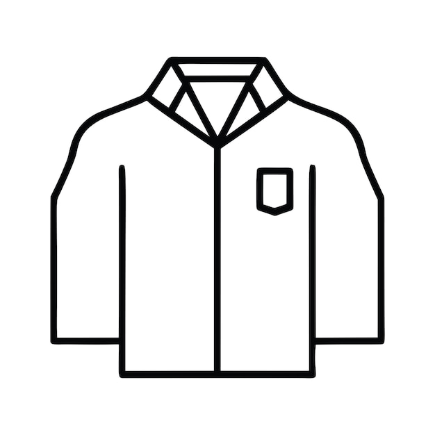 Minimalist Shirt Icon Pictogram Style Vector Image