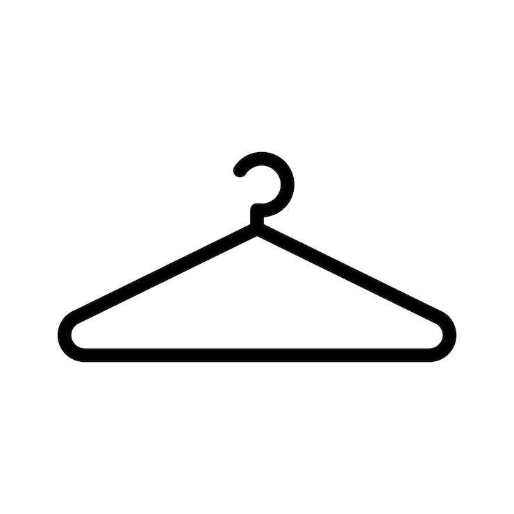 Vector minimalist silhouette of a clothes hook 1