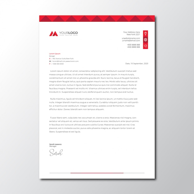 minimalist simple letterhead template