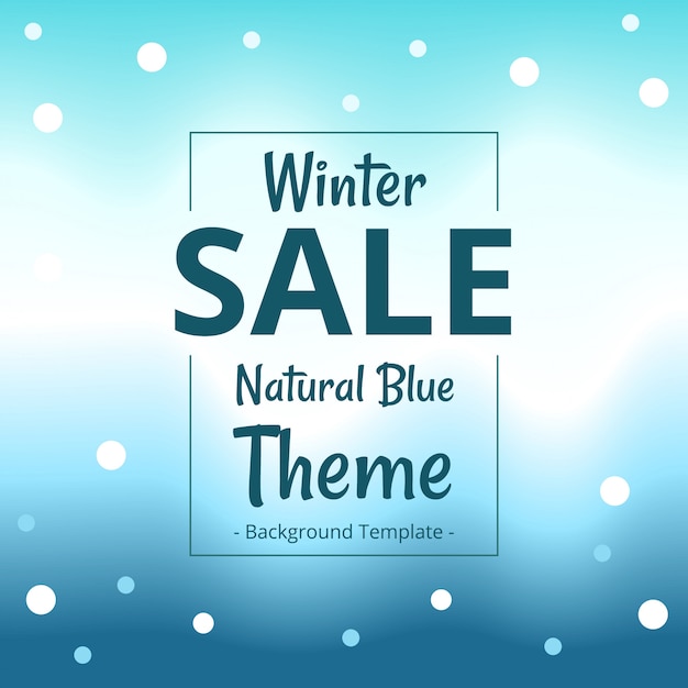 Vector minimalist simple winter theme sale banner template