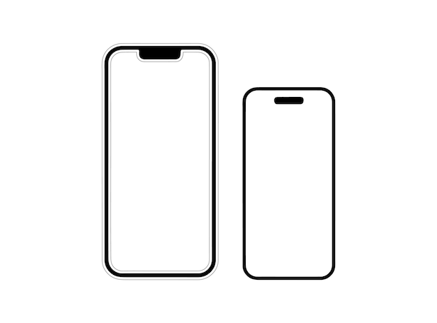 ミニマリストのスマートフォンモックアップテンプレート 麗な現代的なスマートホンの概要のコレクション