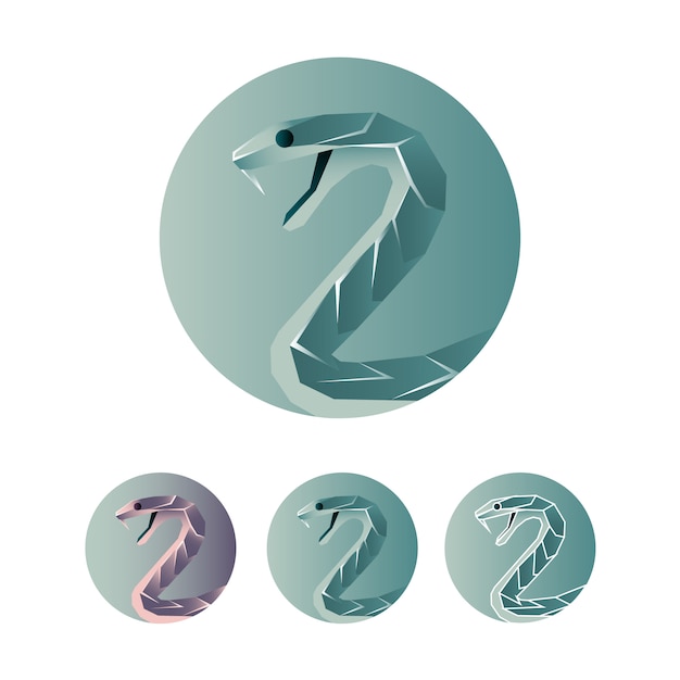 Minimalist snake abstract logo icon
