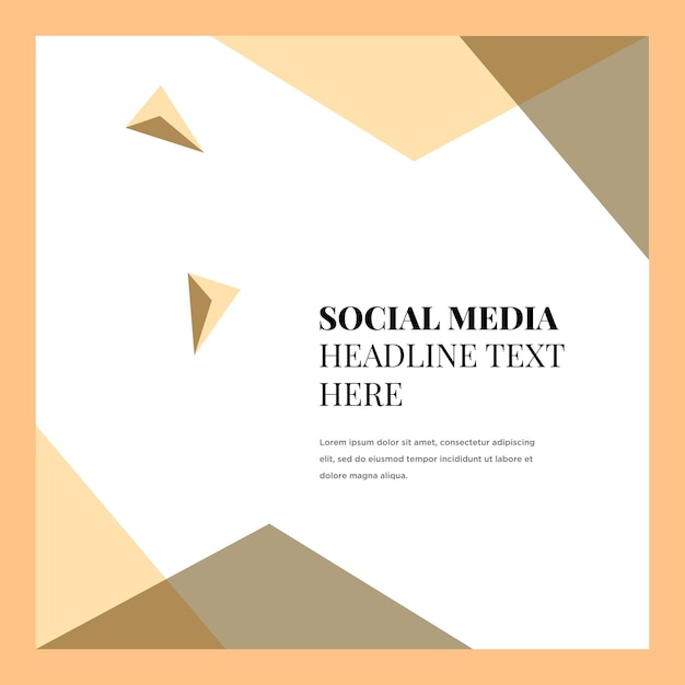 Minimalist social media post template design free vector