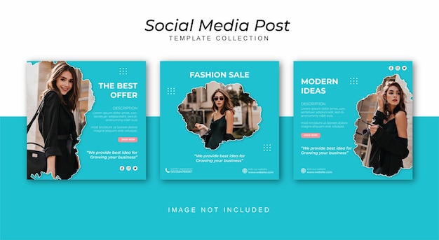 Minimalist social media post template