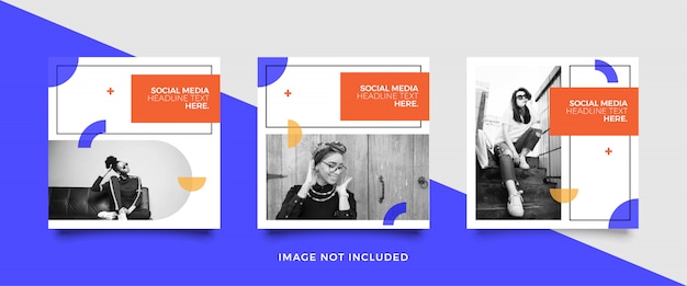 Minimalist social media post template