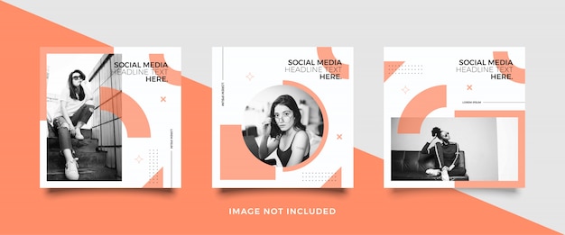 Minimalist social media post template