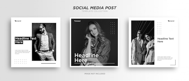 Minimalist social media post template