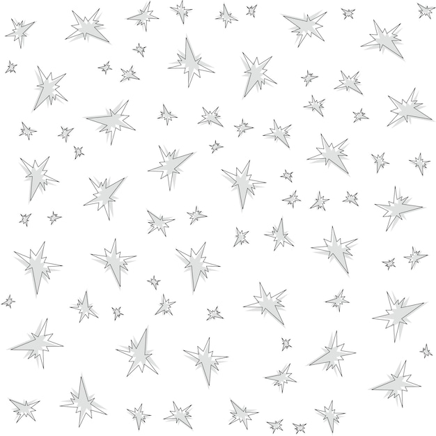 Vector minimalist stars pattern