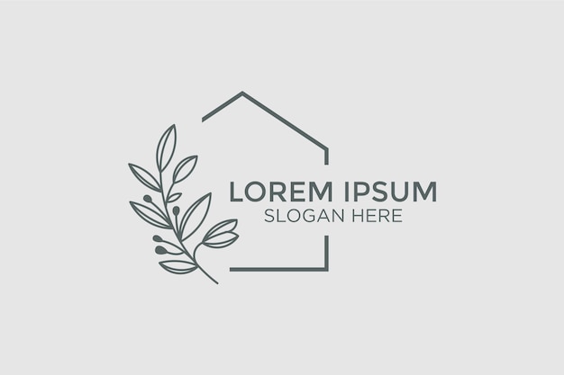 Design del logo per la casa in stile minimalista