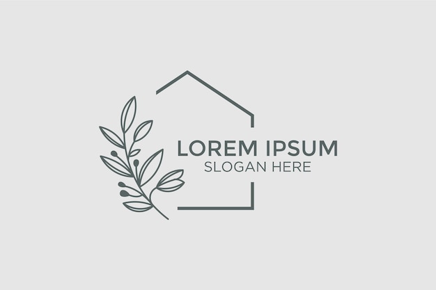 Minimalist style home decor logo design