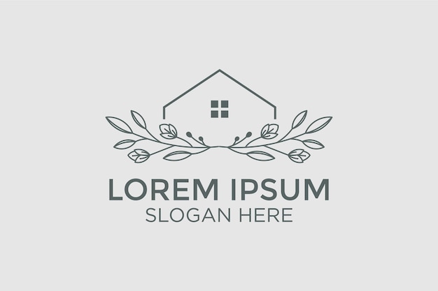 Premium Vector | Minimalist style home decor logo design