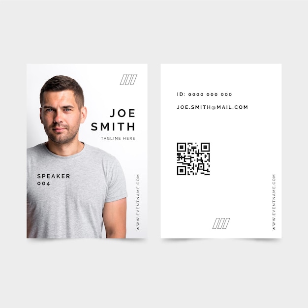 Vector minimalist style id cards template