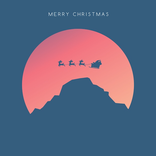 Minimalist style Marry Christmas Happy New Year concept.