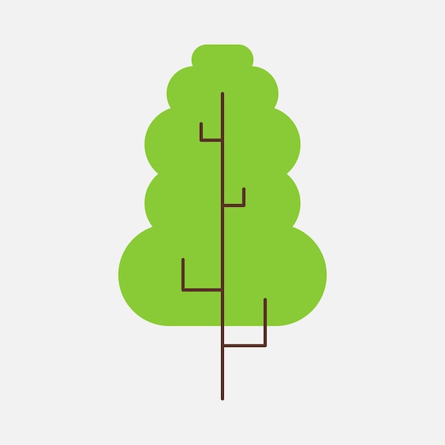 Vector minimalist tree element design collection