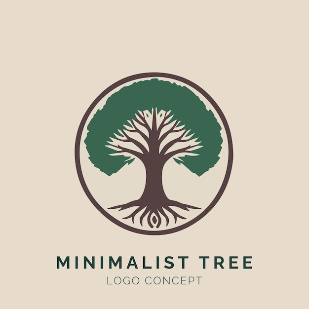 Minimalist tree logo concept for branding company and event