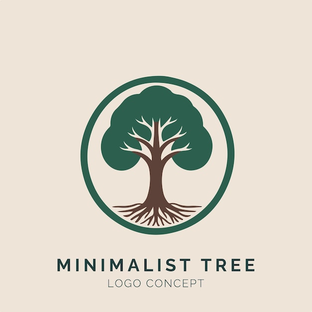 Minimalist tree logo concept for branding company and event