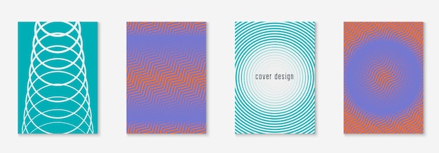 Copertina alla moda minimalista moltiplica il modello di brevetto del libro di carta da parati dello schermo mobile arancione e viola copertina alla moda minimalista con elementi e forme geometriche di linea