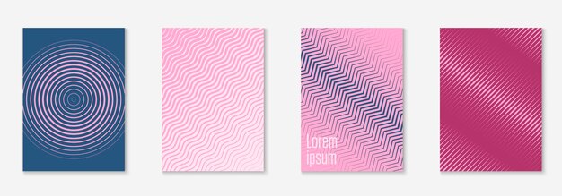 Minimalist trendy cover with line geometric elements and shapes