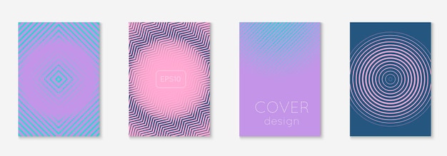 Minimalist trendy cover with line geometric elements and shapes