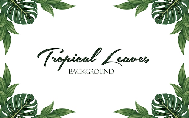 Minimalist tropical  leaf frame