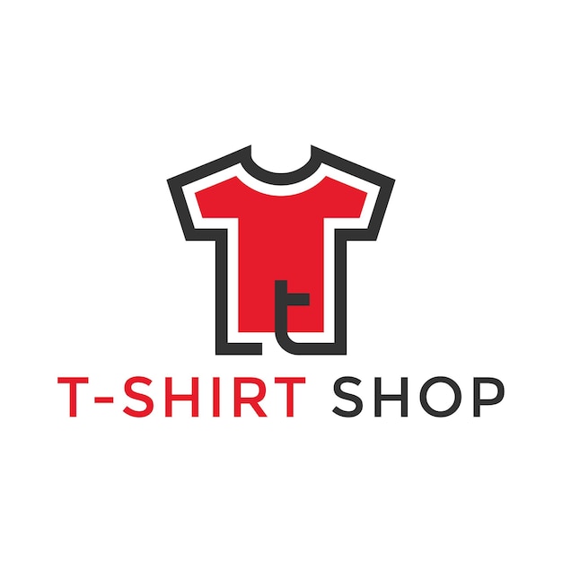 Minimalist tshirt with initial letter T logo design template simple tshirt symbol