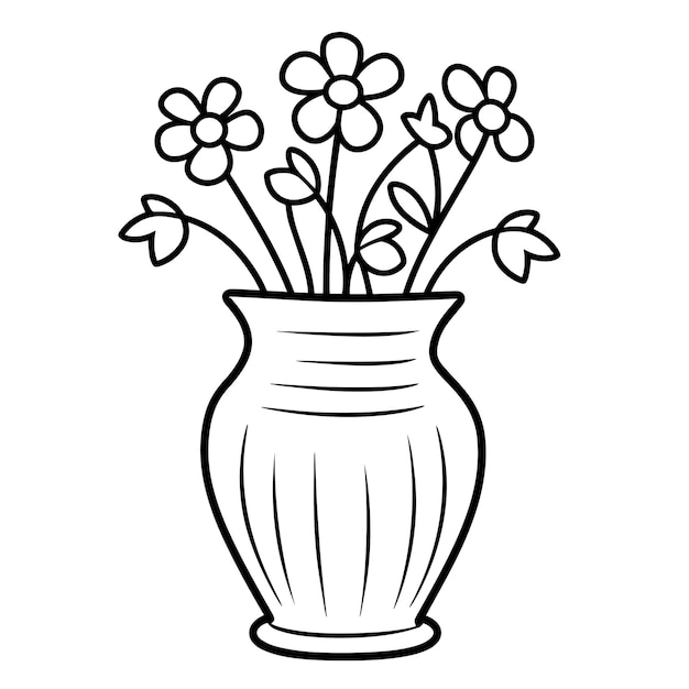 Minimalist vase icon in sleek vector format