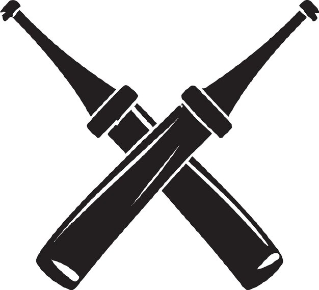 Vettore minimalista vector cricket bat icon design