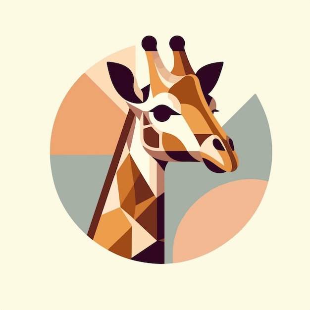 Vector minimalist vector of giraffe geometric