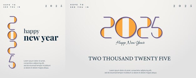 Vector minimalist vector new year 2025 premium vector background for posters calendars greetings and new year 2025 celebrations