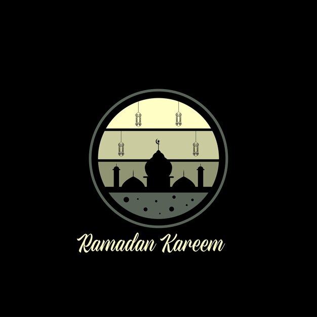 Minimalist vintage design with the theme of mosques and religion