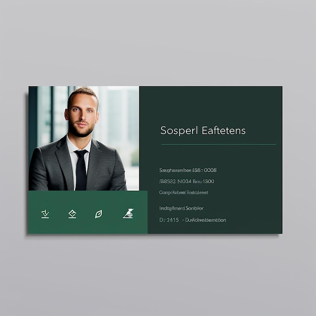 A minimalist visit card with photo a person for ecommerce firm