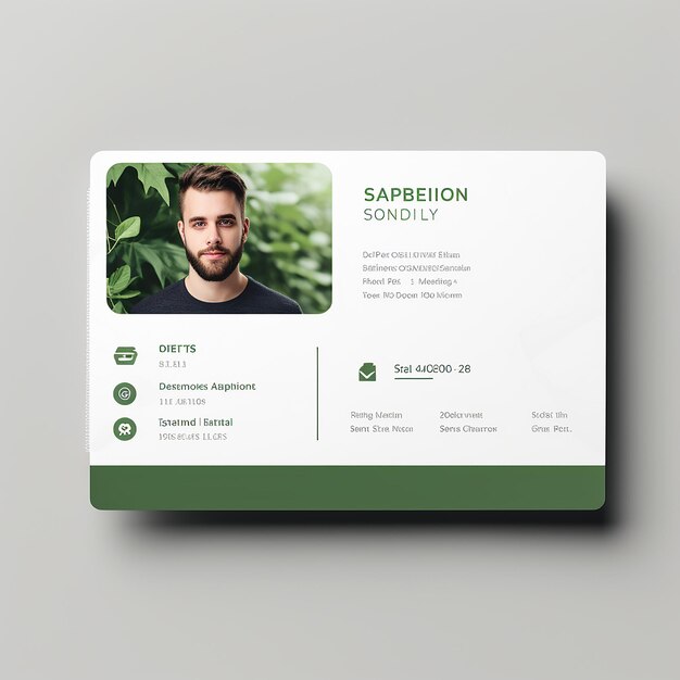 A minimalist visit card with photo a person for ecommerce firm