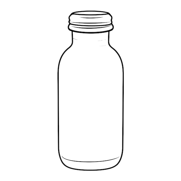 Minimalist water bottle icon in stylish vector format