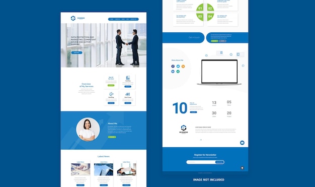 Minimalist web design template