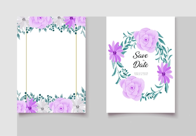 Minimalist wedding card template