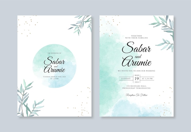 Minimalist wedding invitation template