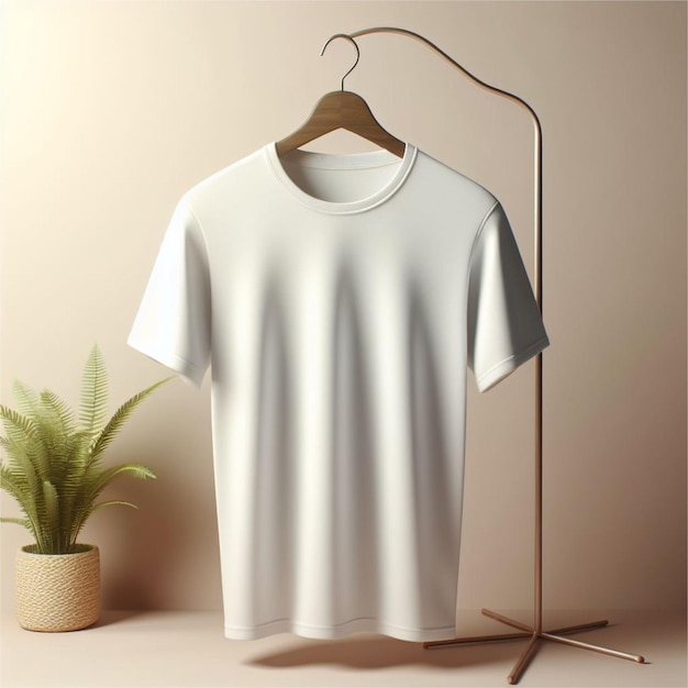 Minimalist White TShirt Mockup Studio Photographic