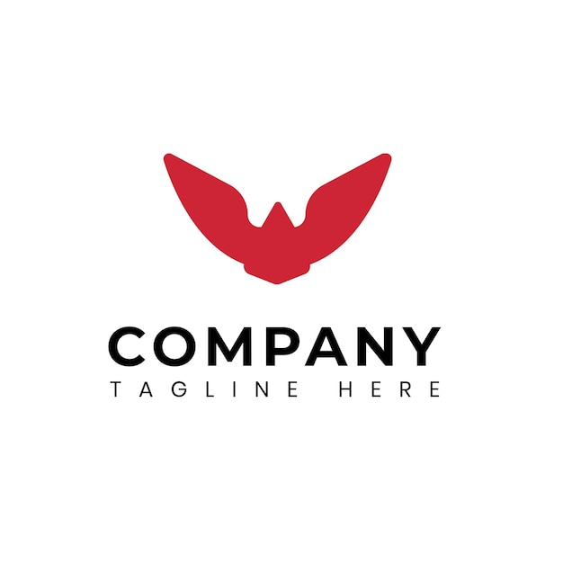 Minimalist wings logo for company