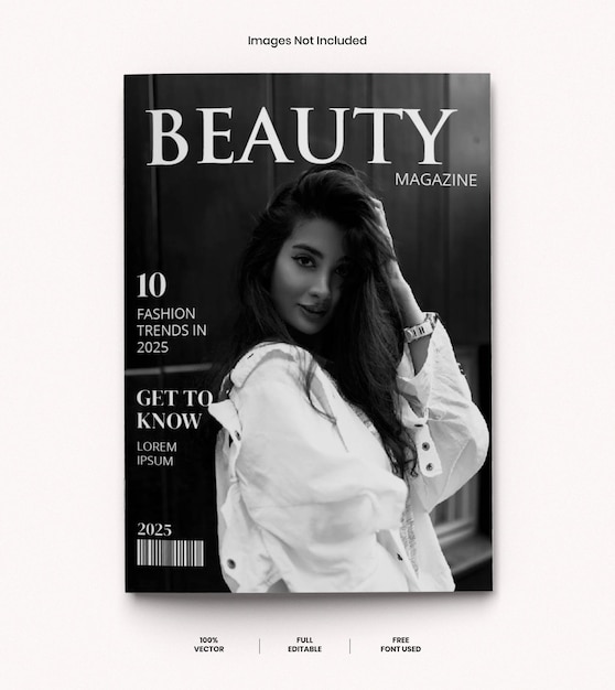 Minimalist woman beauty magazine cover 2