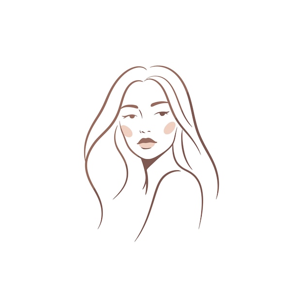 미니멀리즘 여성 초상화