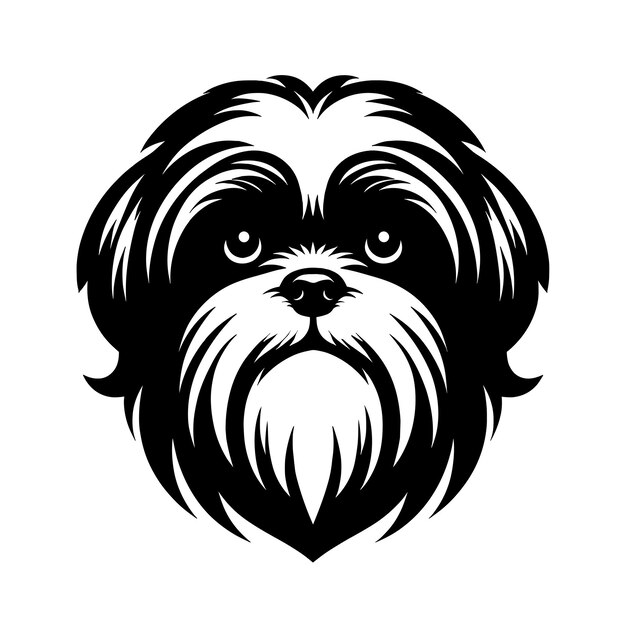 Vettore minimalista woofs a dogcentric monochrome logo affair