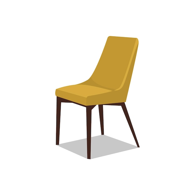 minimalist yellow chair illustration design furniture design