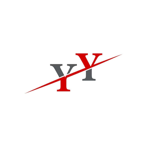 ミニマリスト YY ロゴ ダイナミック ダイアゴナル ライン