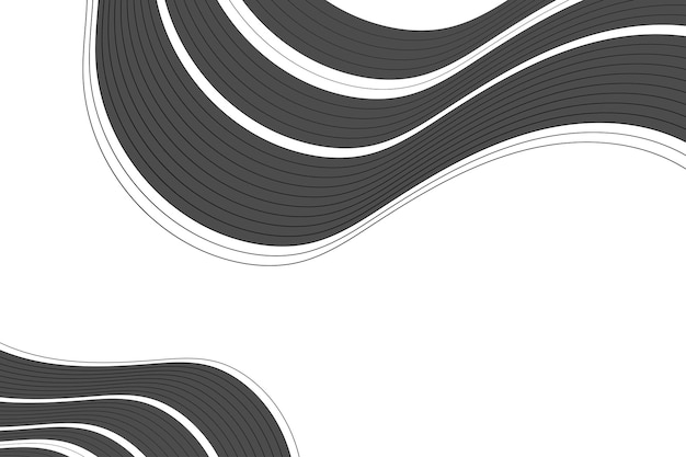 Vector minimalistic abstract background with waves curve pattern d effect lines dynamic vector white gray