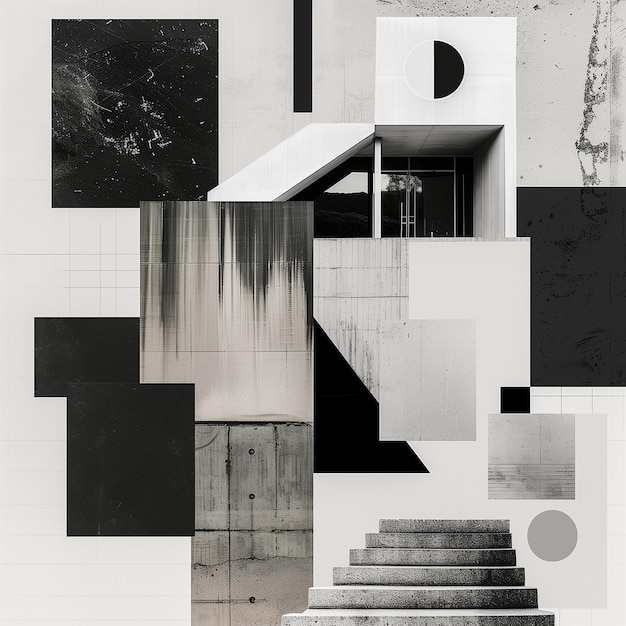 Minimalistic architectonical collage