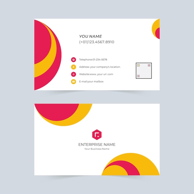 Minimalistic business vector business card template