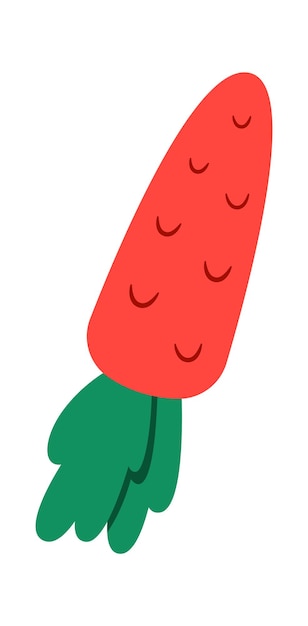 Minimalistic carrot vegetable flat icon