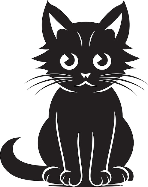 Vector minimalistic cat profile vectorized cat head